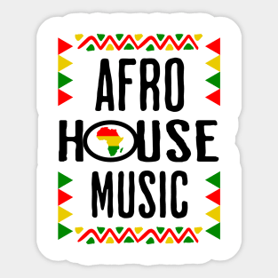 AFRO HOUSE  - Continent Culture (black print) Sticker